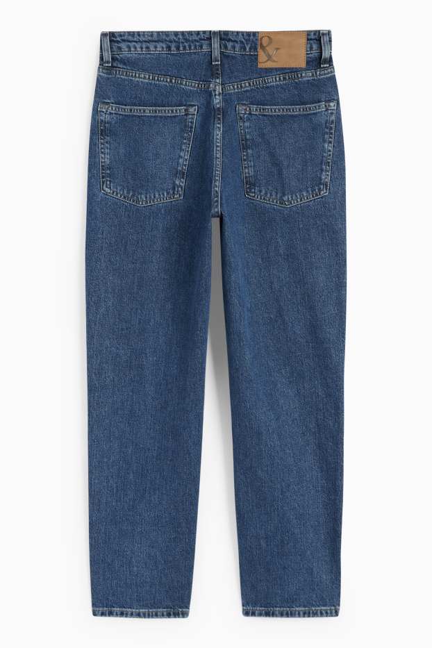 Women - Mom jeans - high waist - LYCRA® - blue denim
