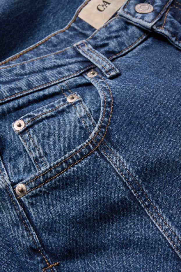Women - Mom jeans - high waist - LYCRA® - blue denim