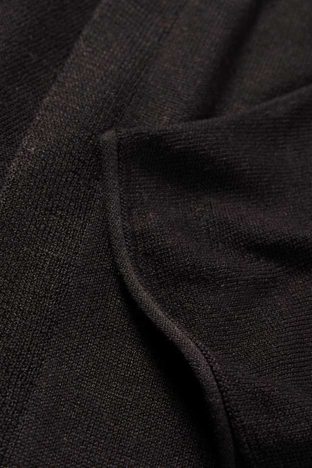 Femmes - Gilet long en maille - noir