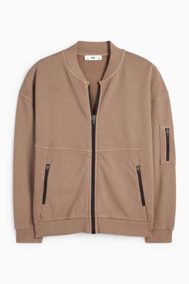 Děti - chlapci - Tepláková bunda - hnědá