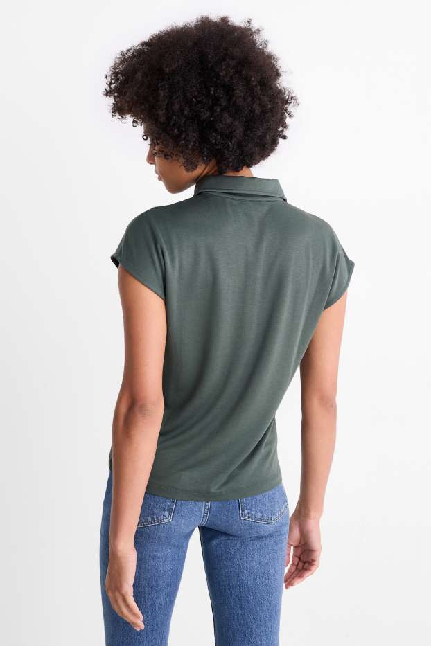Dames - Poloshirt - donkergroen