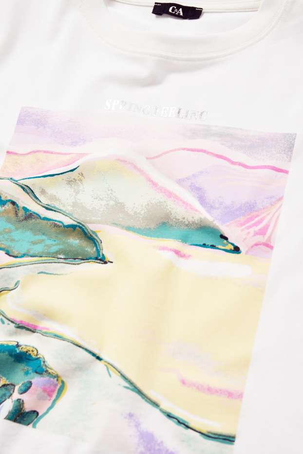 Women - T-shirt - cremewhite