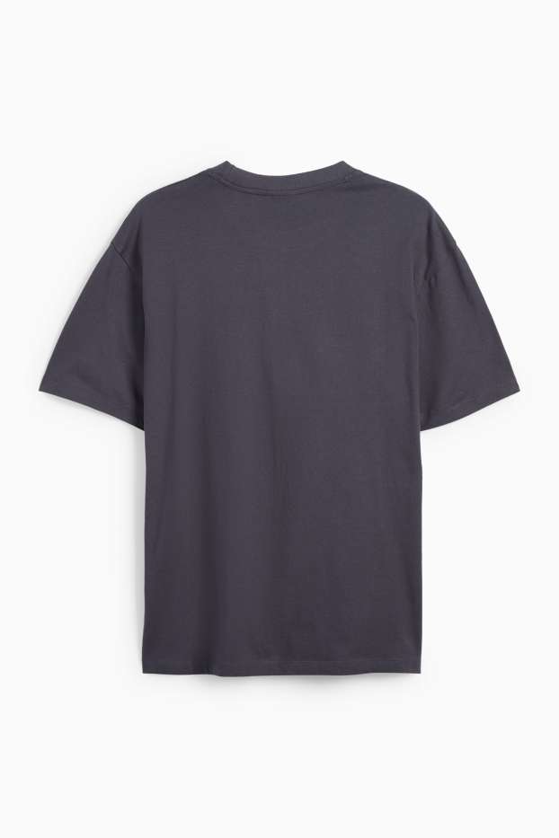 Heren - T-shirt - relaxed fit - donkerblauw