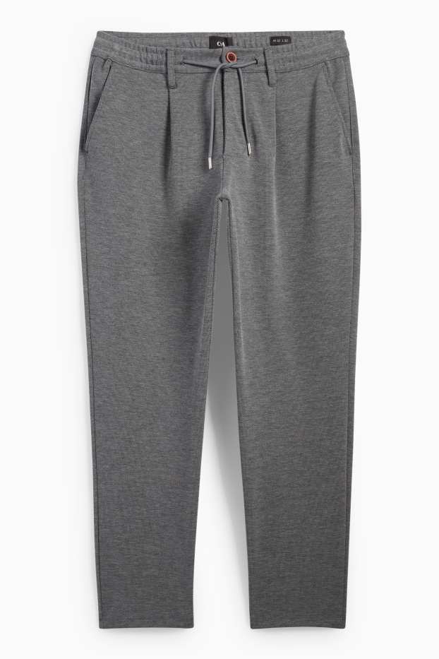 Hommes - Chino - tapered fit - gris foncé