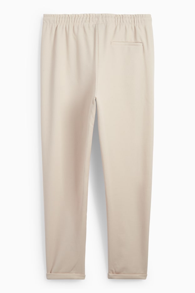 Heren - Joggingbroek - met structuur - licht beige