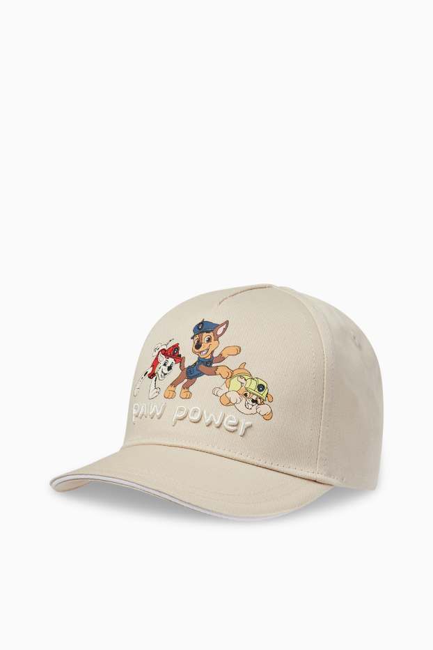 Baby: jongens - PAW Patrol - Chase, Marshall, Rubble - baseballpet - licht beige