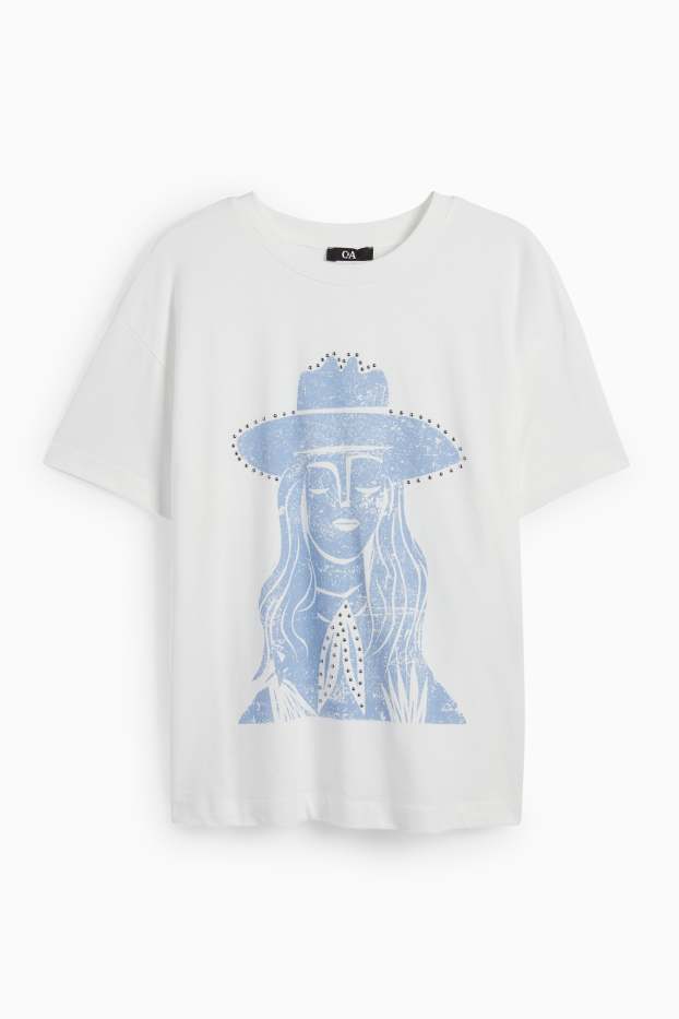 Damen - T-Shirt - weiß
