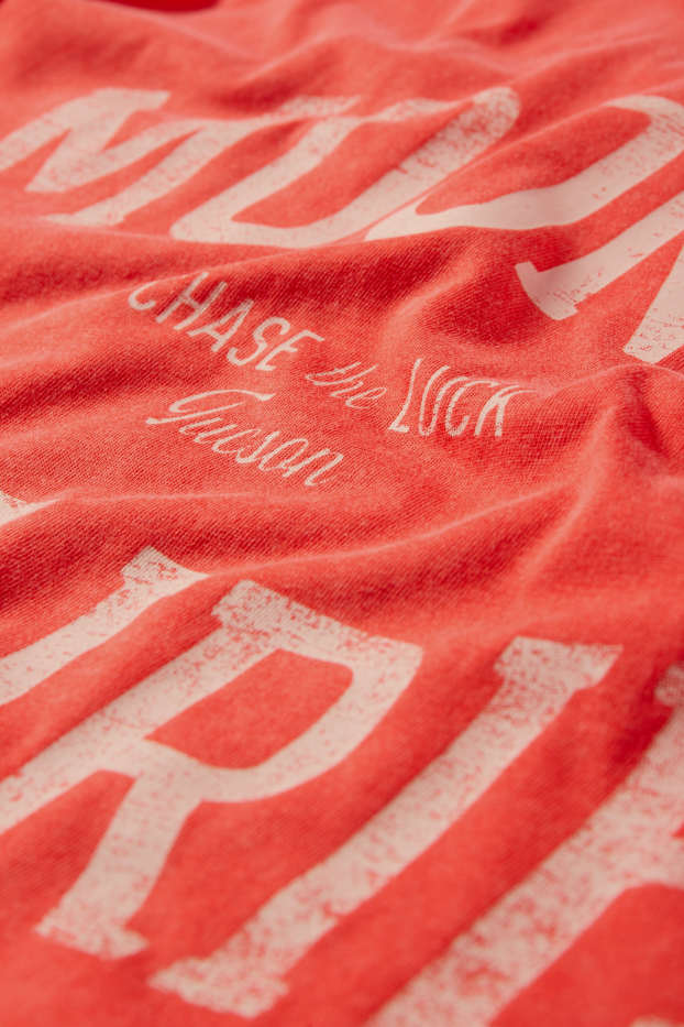 Men - T-shirt - regular fit - dark orange