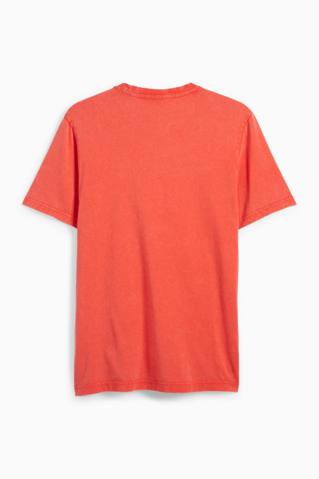 Men - T-shirt - regular fit - dark orange