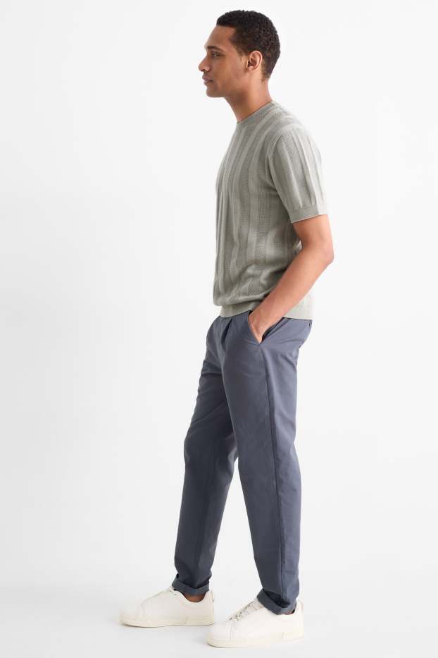 Uomo - Pantaloni chino - regular fit - blu scuro