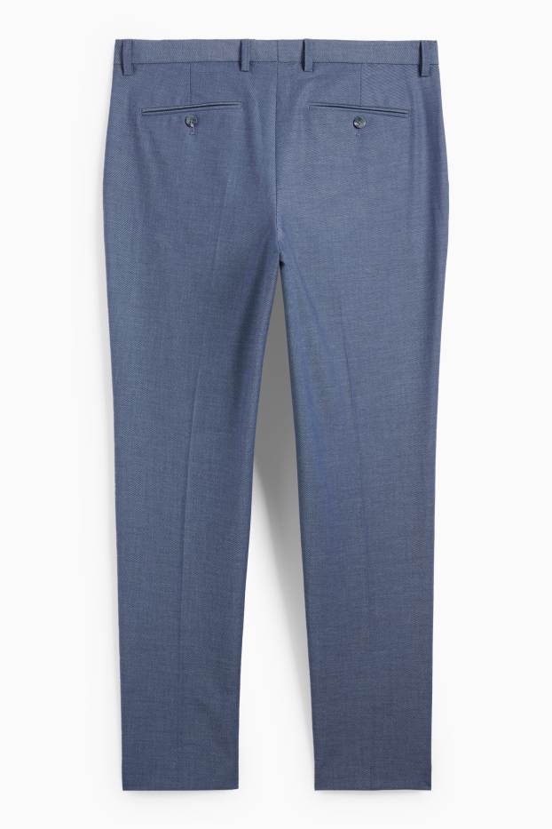 Pánské - Oblekové kalhoty - slim fit - Flex - tmavomodrá