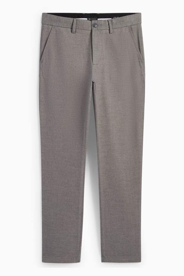 Hommes - Chino - slim fit - gris