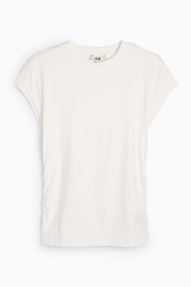 Damen - T-Shirt - cremeweiß
