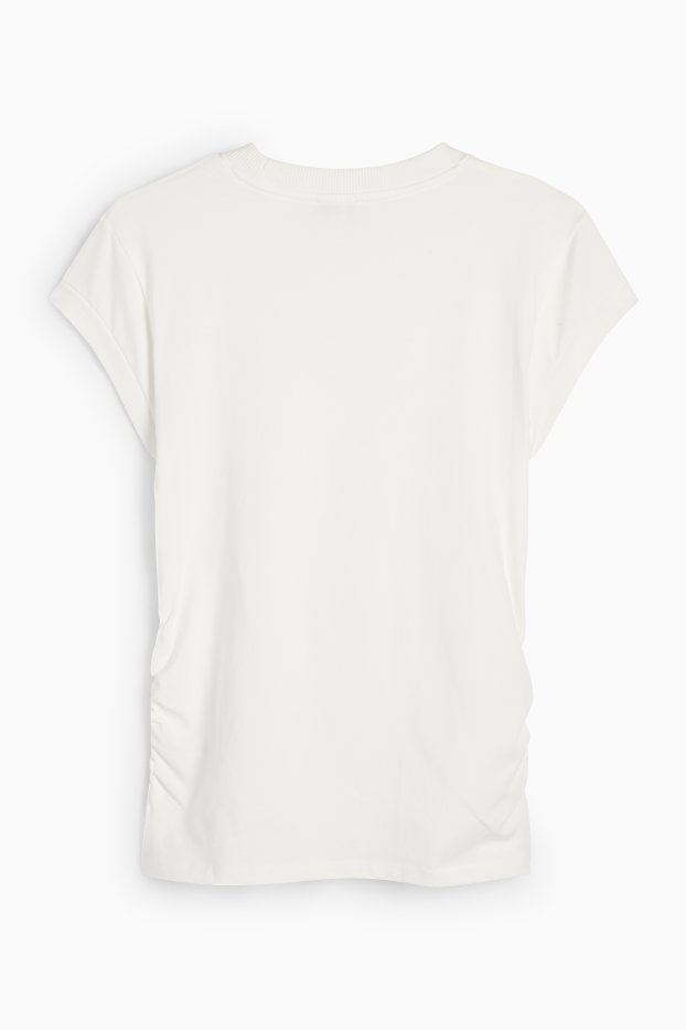 Damen - T-Shirt - cremeweiß