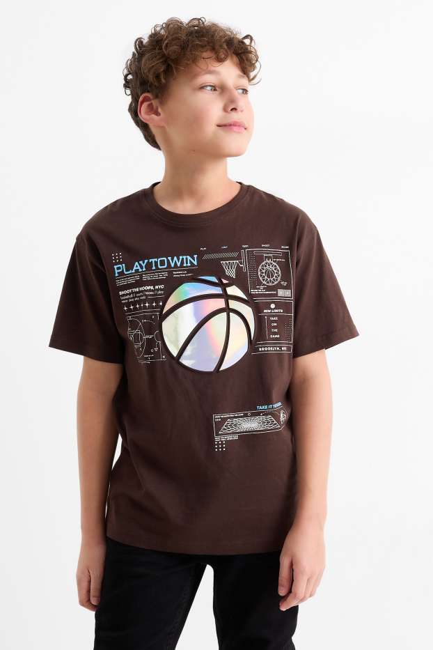Enfants garçons - Basketball - T-shirt - marron foncé
