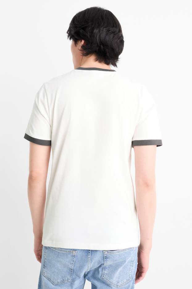 Hommes - T-shirt - regular fit - blanc crème