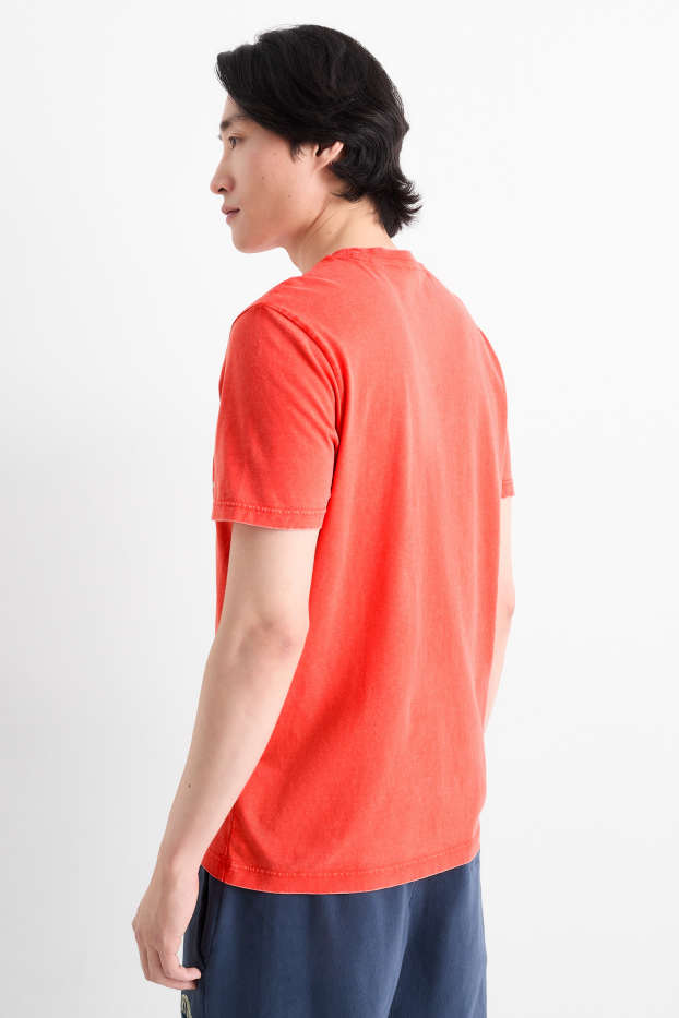 Men - T-shirt - regular fit - dark orange