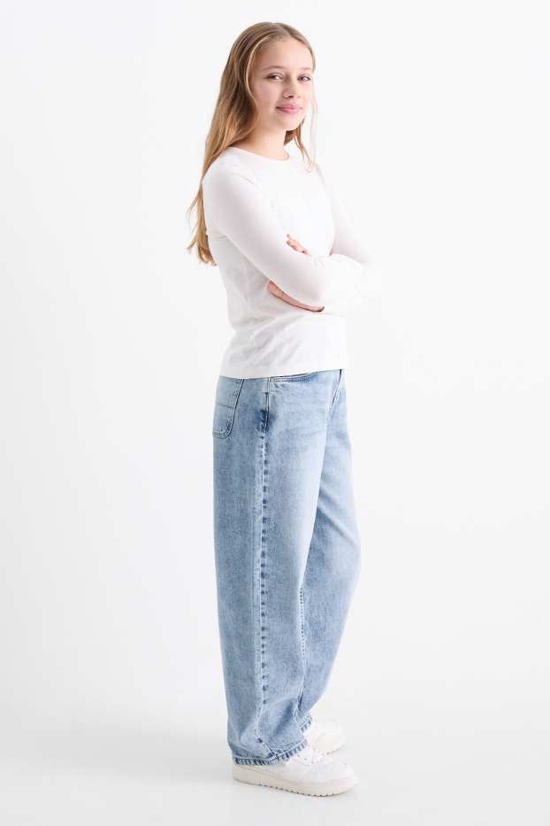 Kinder Mädchen - Balloon Jeans - jeansblau