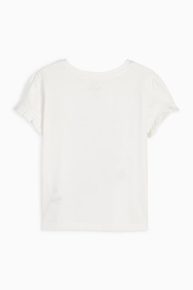 Kinder Mädchen - Die Eiskönigin - Kurzarmshirt - cremeweiss