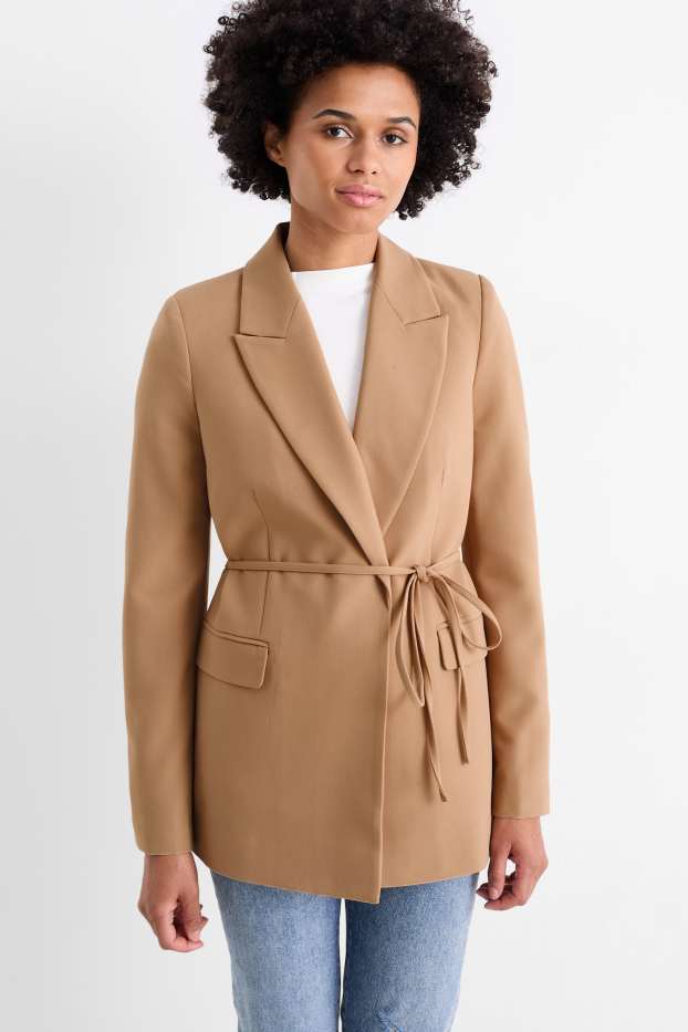 Femei - Blazer - cambrat - bej