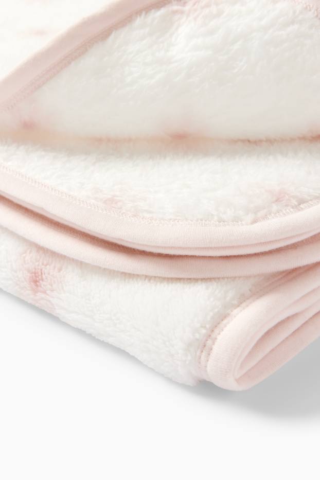 Baby Girls - Floral - baby blanket - 100 x 85 cm - rose