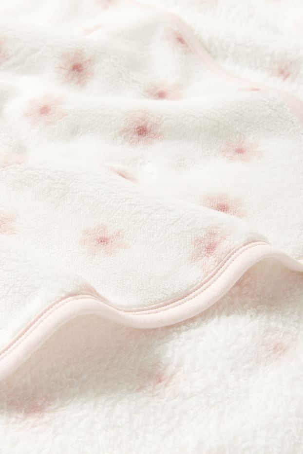 Baby Girls - Floral - baby blanket - 100 x 85 cm - rose