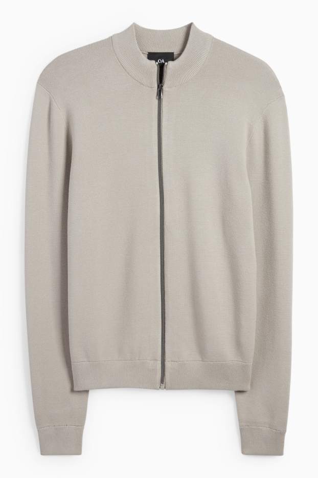 Men - Cardigan - light beige