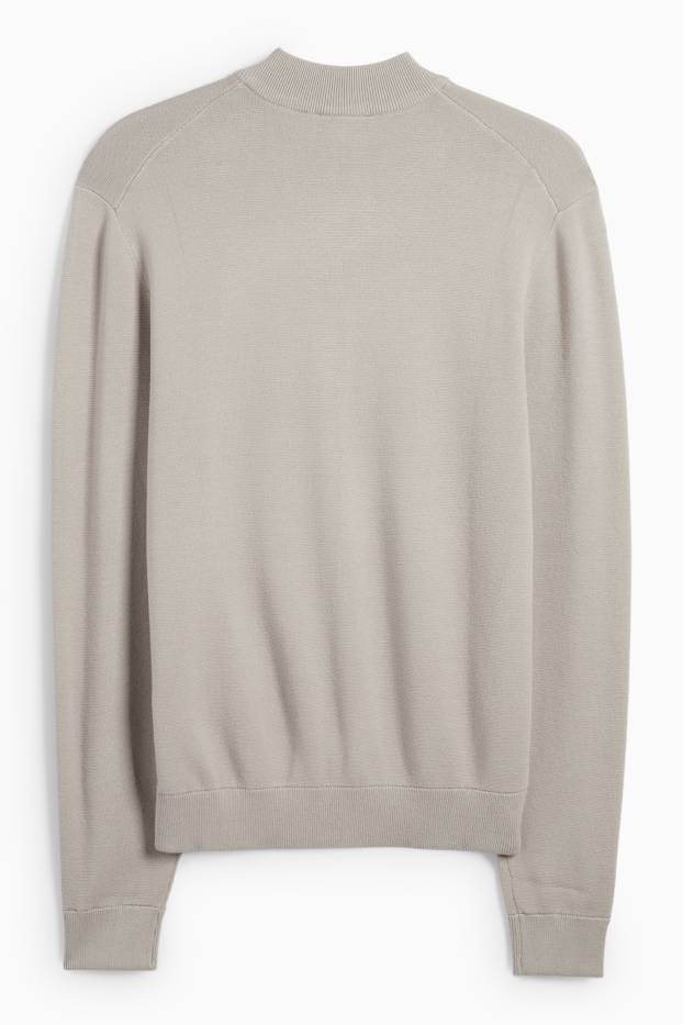 Men - Cardigan - light beige
