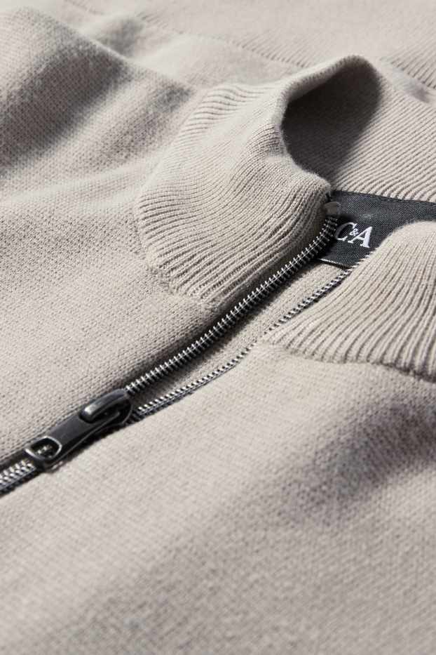 Men - Cardigan - light beige