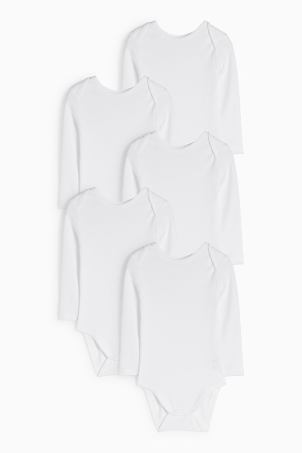 Unisex - Multipack 5er - Baby-Body - weiß