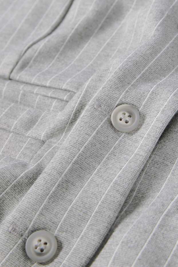 Femmes - Gilet - à rayures - gris