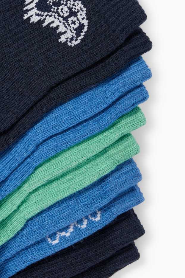 Kinder Buben - Multipack 5er - Gaming - Socken mit Motiv - blau