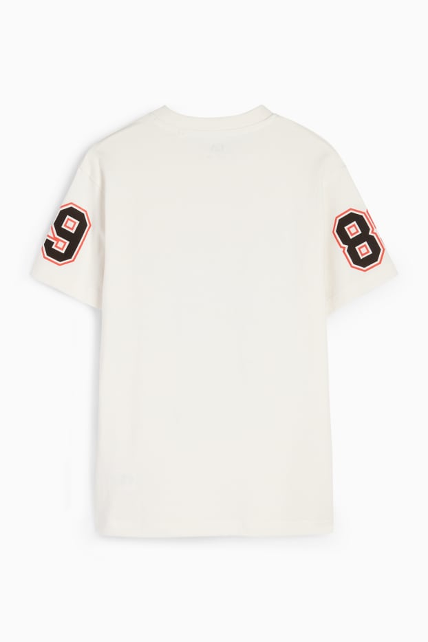 Kinder Jungen - Tiger - Kurzarmshirt - cremeweiss