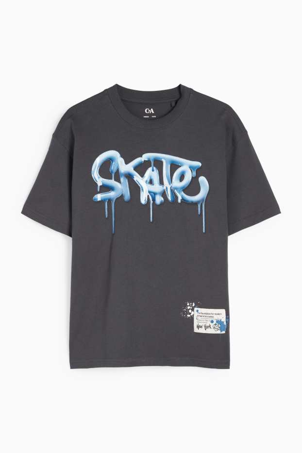 Kinderen: jongens - Skate - T-shirt - zwart