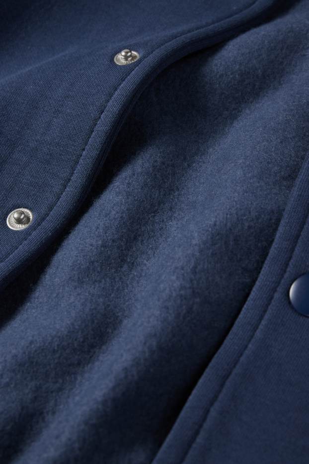 Enfants garçons - Veste style universitaire dotée d’une capuche - bleu foncé