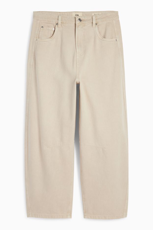 Dona - Balloon Jeans - mid waist - beix