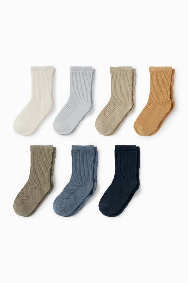 Bébés garçons - Lot de 7 paires - chaussettes pour bébé - bleu