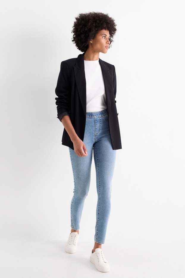 Donna - Jeggings - vita media - skinny fit - jeans azzurro