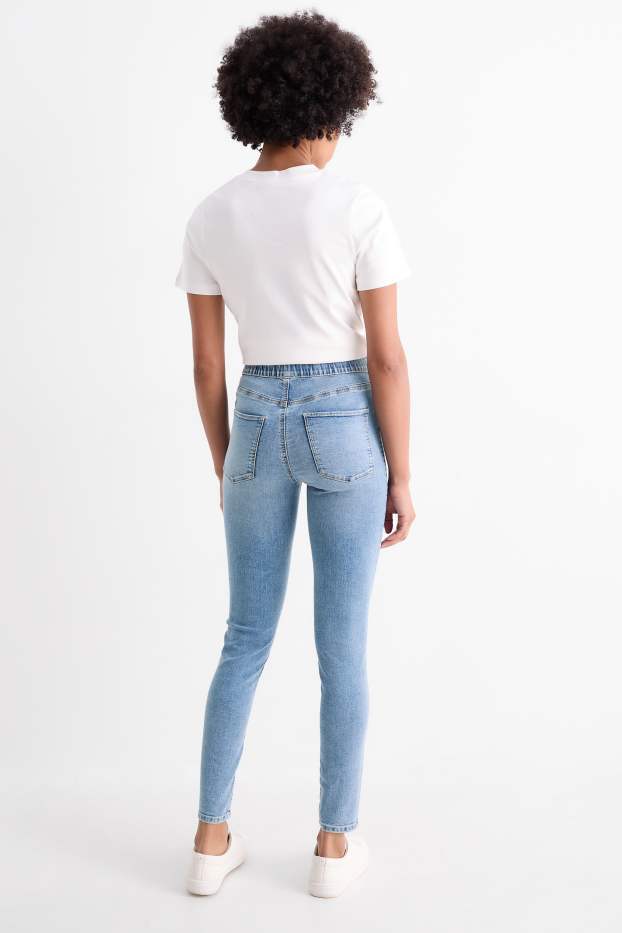 Donna - Jeggings - vita media - skinny fit - jeans azzurro