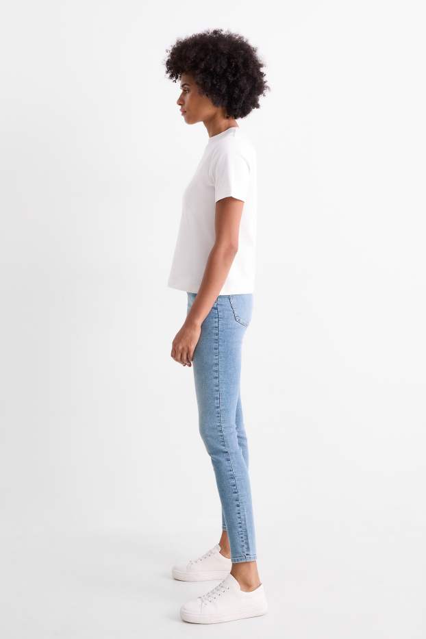 Donna - Jeggings - vita media - skinny fit - jeans azzurro