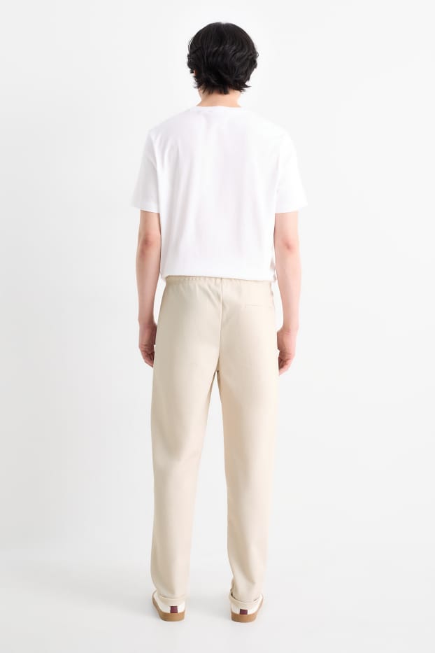 Heren - Joggingbroek - met structuur - licht beige