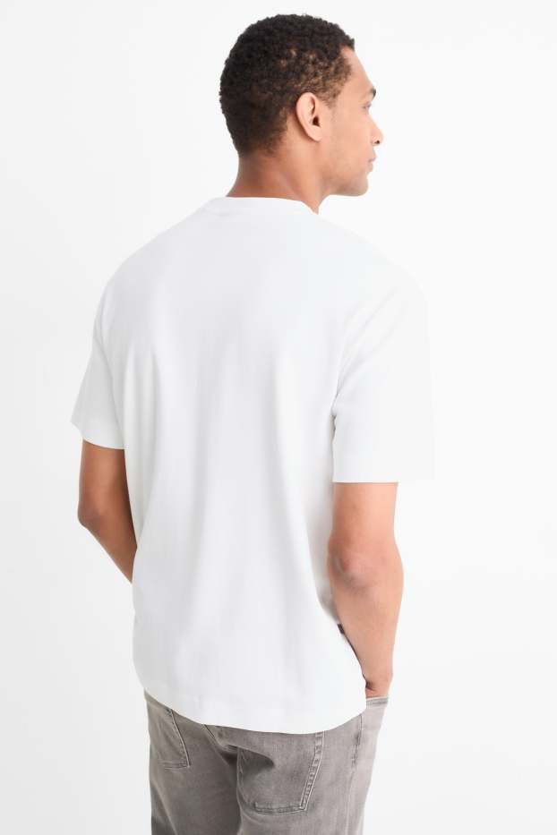 Hommes - Lot de 2 - T-shirts - relaxed fit - noir / blanc