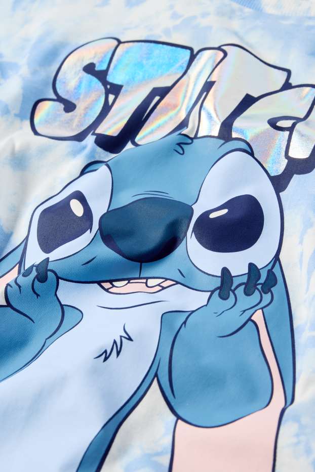 Kinder Mädchen - Lilo & Stitch - Kurzarmshirt - weiss / hellblau