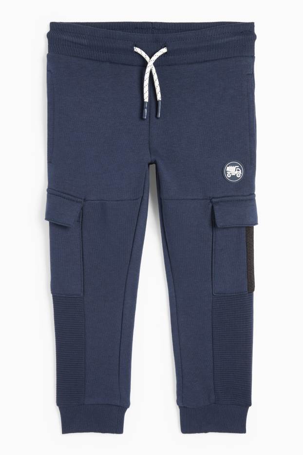 Enfants garçons - Poids lourd -bas de jogging cargo - bleu foncé