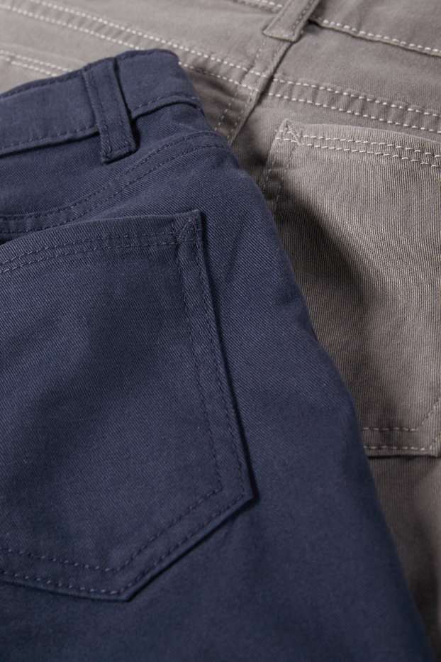 Enfants garçons - Lot de 2 - slim jeans - gris foncé