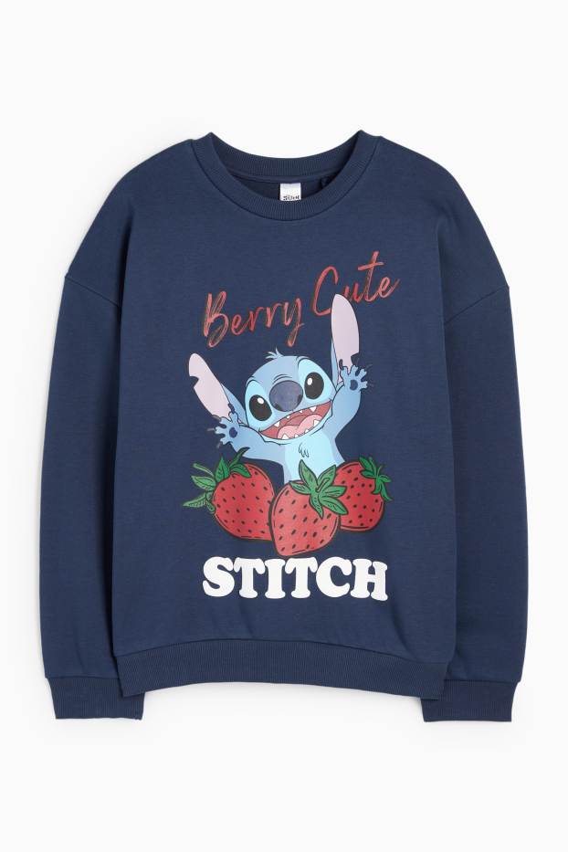 Bambine - Lilo & Stitch - felpa - blu scuro