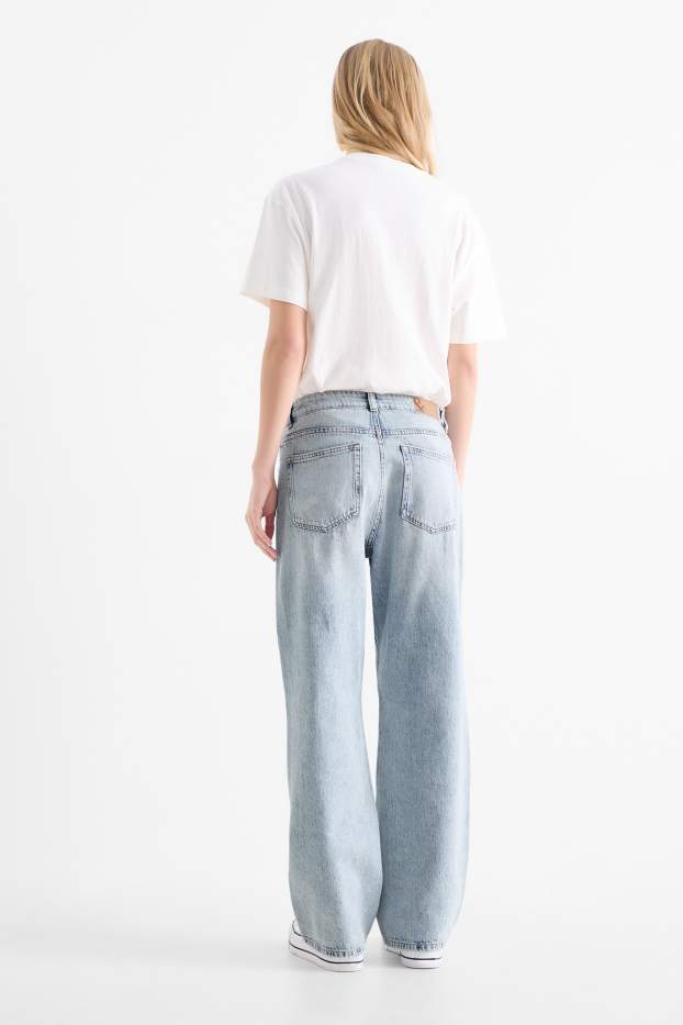 Femmes - Jean baggy - mid waist - jean bleu clair
