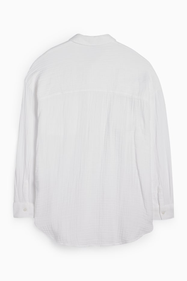 Mujer - Blusa de muselina - blanco