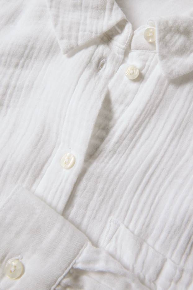 Mujer - Blusa de muselina - blanco