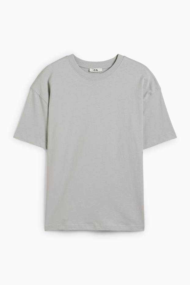 Dames - T-shirt - lichtgrijs